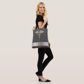Chrome Holographic 3D Medical Caduceus Tote Bag (Op model)