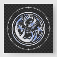 Chrome in Dragon badge on Carbon Fiber Print