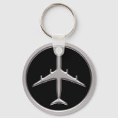 Chrome Jet Airplane Sleutelhanger (Voorkant)