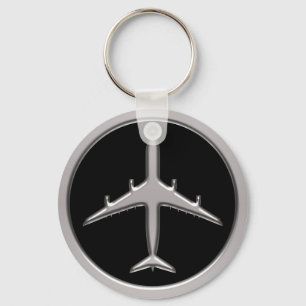 Chrome Jet Airplane Sleutelhanger