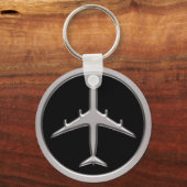 Chrome Jet Airplane Sleutelhanger (Voorkant)