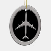 Chrome Jet-vliegtuig Keramisch Ornament (Rechts)