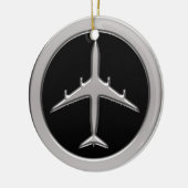 Chrome Jet-vliegtuig Keramisch Ornament (Links)