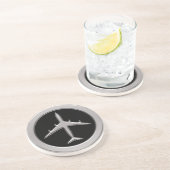 Chrome Jet-vliegtuig Zandsteen Onderzetter (Zijkant)