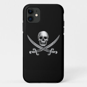 Chrome Jolly Roger iPhone 11 Hoesje