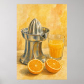 Chrome Juicer & Oranjehelften Watercolour Poster (Voorkant)