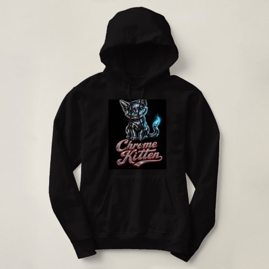Chrome Kitten Cool Hoodie (Design voorkant)