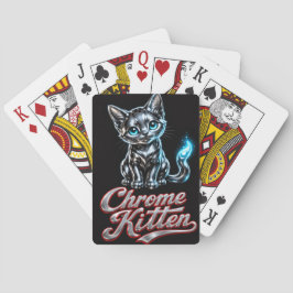 Chrome Kitten Cool Hoodie Pokerkaarten
