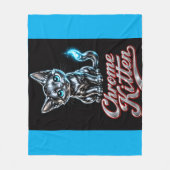 Chrome Kitten Fleece Dekbed Deken (Voorkant)