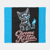 Chrome Kitten Fleece Dekbed Deken (Voorkant (Horizontaal))