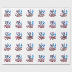 CHROME KITTEN Glanzende Inpakpapier