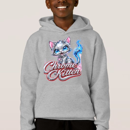 Chrome Kitten Jeugd Hoodie (Voorkant)