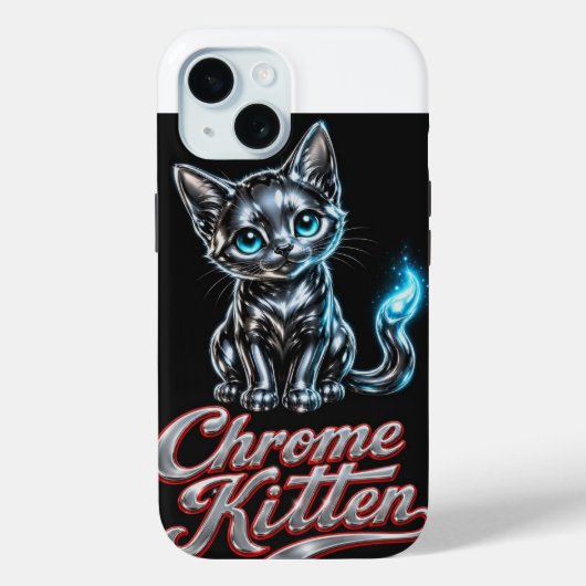 Chrome Kitten " Kapow" Iphone15 hoesje (Achterkant)