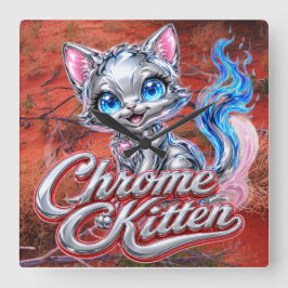 Chrome Kitten Outback Purrer Klok