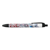 Chrome Kitten Pen met zwarte inkt (Bovenkant)
