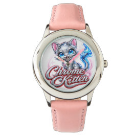 Chrome Kitten stijl diva meisjes horloge