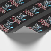 Chrome Kitten Zwart Inpakpapier (Hoek)