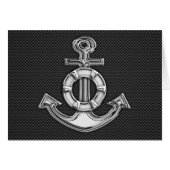 Chrome Lifesaver Anchor op koolstofvezel (Voorkant Horizontaal)