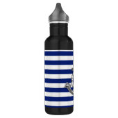 Chrome Lifesaver op Nautical Stripes Waterfles (Links)