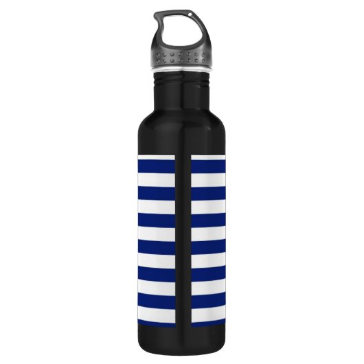 Chrome Lifesaver op Nautical Stripes Waterfles (Achterkant)