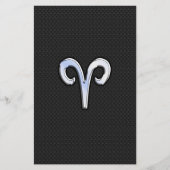 Chrome like Aries Zodiac Sign Briefpapier (Voorkant)
