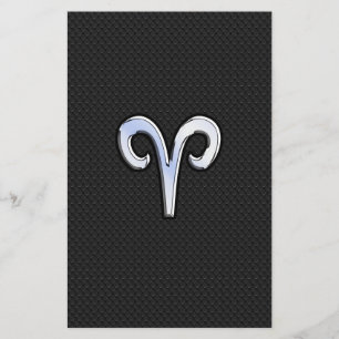 Chrome like Aries Zodiac Sign Briefpapier