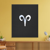 Chrome like Aries Zodiac Sign Canvas Afdruk (Insitu (Woonkamer))