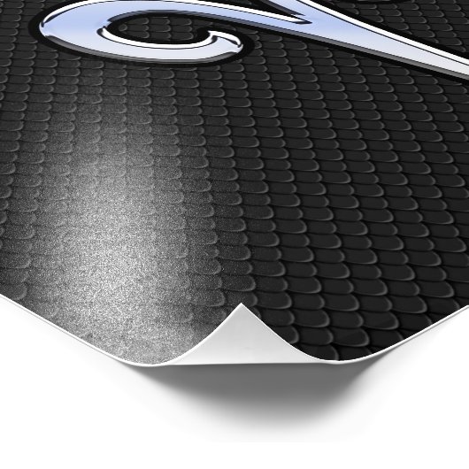 Chrome like Aries Zodiac Sign Foto Afdruk (Hoek)