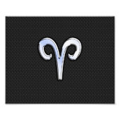 Chrome like Aries Zodiac Sign Foto Afdruk (Voorkant)