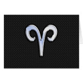 Chrome Like Aries Zodiac Symbol (Voorkant Horizontaal)