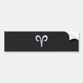 Chrome Like Aries Zodiac Symbol Bumpersticker (Voorkant)