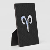 Chrome Like Aries Zodiac Symbol Fotoplaat (Zijkant)