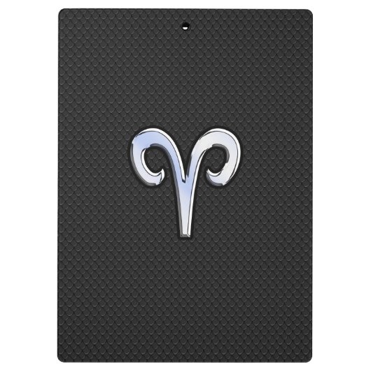 Chrome Like Aries Zodiac Symbol Klembord (Achterkant)