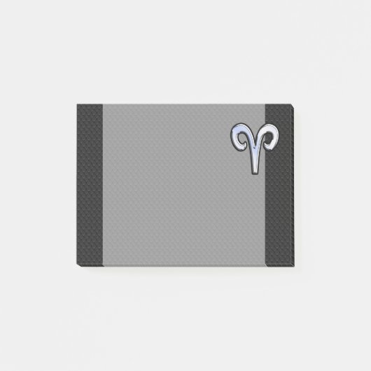 Chrome Like Aries Zodiac Symbol Post-it® Notes (Voorkant)