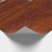 Chrome like Caduceus Medical Symbol Mahogany Brown Cadeaupapier (Hoek)