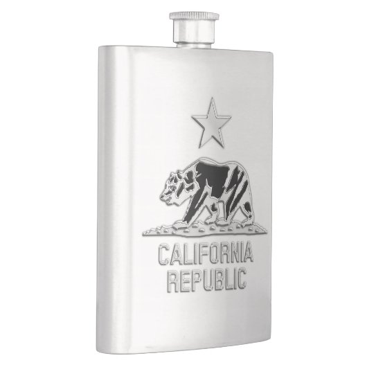 Chrome like California Republic Beer Print Heupfles (Rechts)