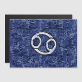 Chrome like Cancer Sign op Blue Digital Camo (Voorkant / Achterkant)