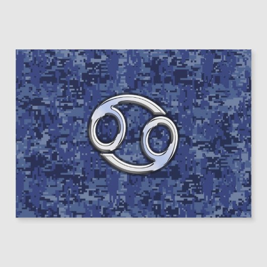 Chrome like Cancer Sign op Blue Digital Camo (Voorkant)
