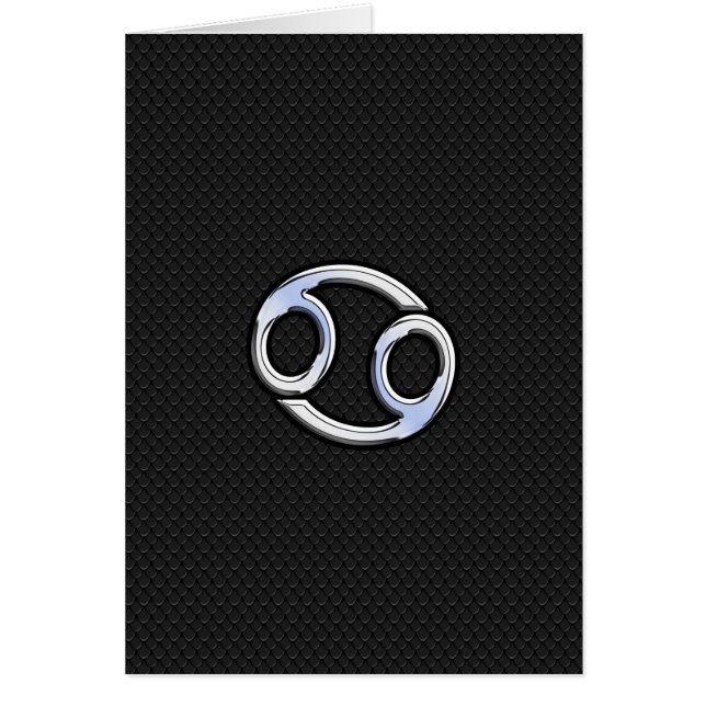Chrome like Cancer Zodiab Sign on Black (Voorkant)