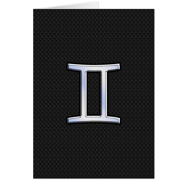 Chrome like Gemini Zodiac Sign (Voorkant)