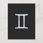 Chrome like Gemini Zodiac Sign Briefkaart (Voorkant)