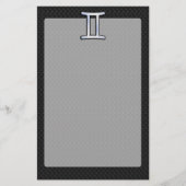 Chrome like Gemini Zodiac Sign Briefpapier (Voorkant)