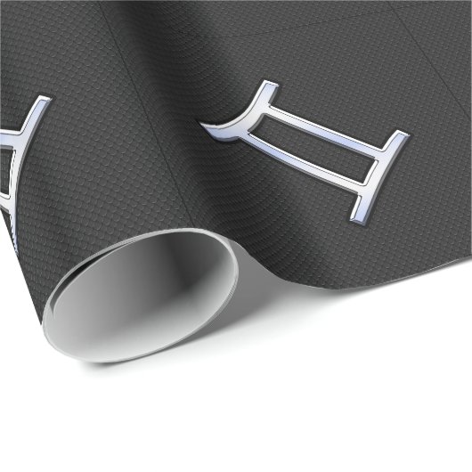 Chrome like Gemini Zodiac Sign Cadeaupapier (Rol Hoek)