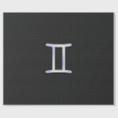 Chrome like Gemini Zodiac Sign Cadeaupapier (Vlak)