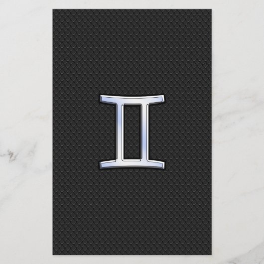 Chrome like Gemini Zodiac Sign Flyer (Voorkant)