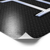 Chrome like Gemini Zodiac Sign Foto Afdruk (Hoek)