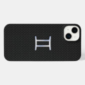 Chrome like Gemini Zodiac Sign iPhone Hoesje (Achterkant horizontaal)