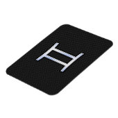 Chrome like Gemini Zodiac Sign Magneet (Linkerzijde)