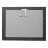 Chrome like Gemini Zodiac Sign Notitieblok (Voorkant)