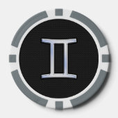 Chrome like Gemini Zodiac Sign Pokerchips (Voorkant)